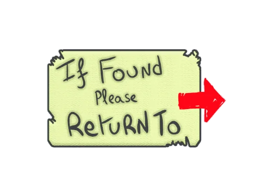 Sticker | Please Return To