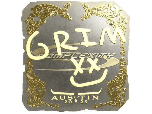 Pegatina | Grim (dorada) | Austin 2025