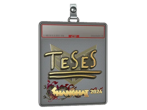 Klistermärkesfodral | TeSeS (guld) | Shanghai 2024