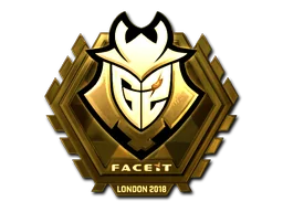 Aufkleber | G2 Esports (Gold) | London 2018