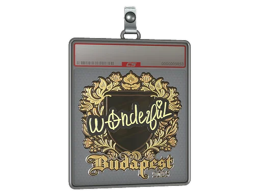 Placa de pegatinas | w0nderful (dorada) | Budapest 2025
