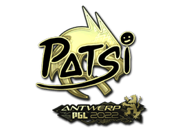 Klistermärke | Patsi (Guld) | Antwerp 2022