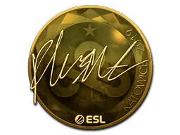 Aufkleber | flusha (Gold) | Kattowitz 2019
