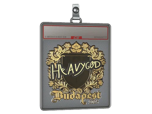 Klistermärkesfodral | Heavygod (guld) | Budapest 2025