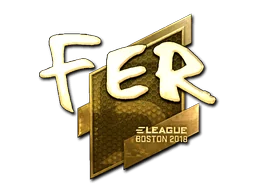 Klistermärke | fer (Guld) | Boston 2018