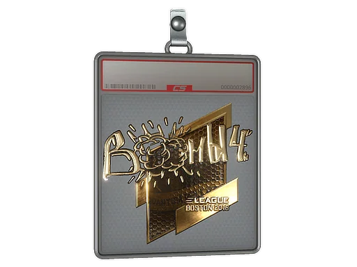 Placa de Adesivo | Boombl4 (Dourado) | Boston 2018