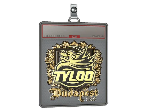 Placa de Adesivo | TYLOO (Dourado) | Budapeste 2025