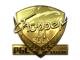 Klistermärke | chopper (Guld) | Krakow 2017
