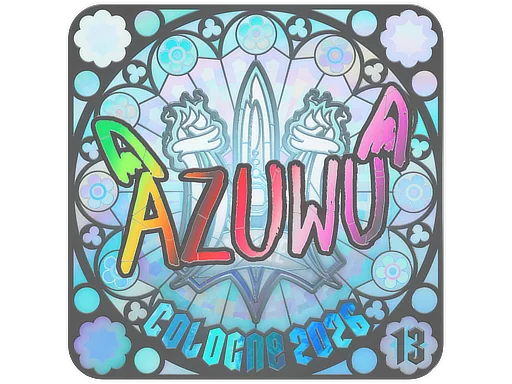 Pegatina | AZUWU (holográfica, con clasificación) | Colonia 2026