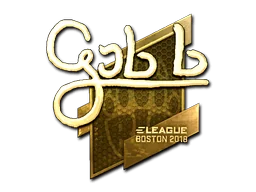 Klistermärke | gob b (Guld) | Boston 2018