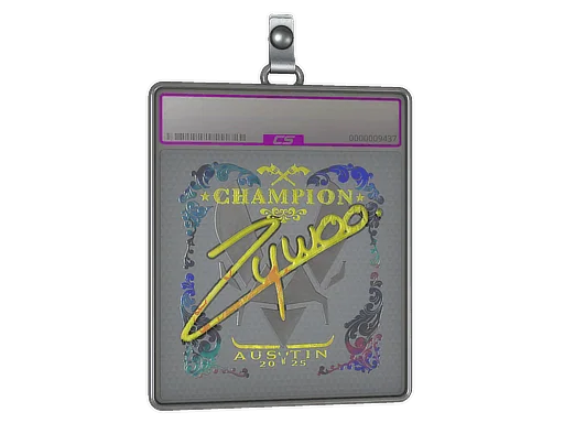 Placa de Adesivo | ZywOo (Holográfico) | Campeões do Austin 2025