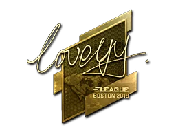 Naklejka | LoveYY (złota) | Boston 2018