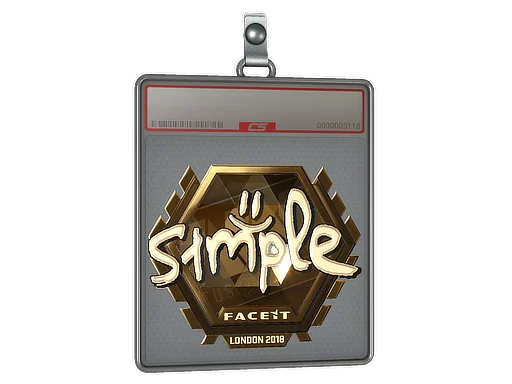 Aufkleberhülle | s1mple (Gold) | London 2018