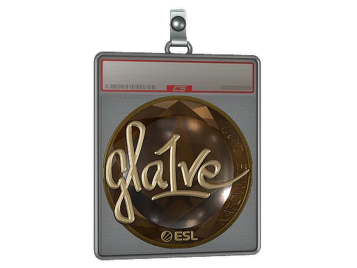 Placa de Adesivo | gla1ve (Dourado) | Katowice 2019