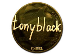 Aufkleber | tonyblack (Gold) | Kattowitz 2019
