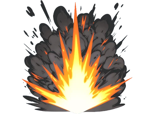 Aufkleber | Bombendetonation
