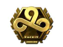 Klistermärke | Cloud9 (Guld) | London 2018