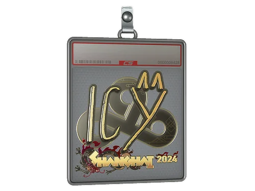 Placa de pegatinas | ICY (dorada) | Shanghái 2024