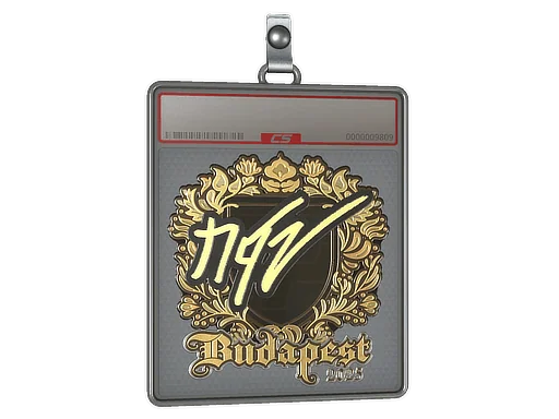 Placa de Adesivo | NQZ (Dourado) | Budapeste 2025
