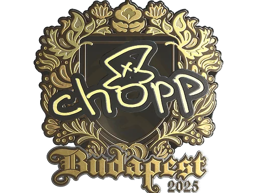 Adesivo | chopper (Dourado) | Budapeste 2025
