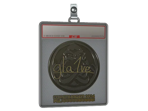 Placa de Adesivo | gla1ve (Dourado) | Copenhague 2024
