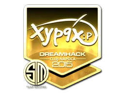 Pegatina | Xyp9x (dorada) | Cluj-Napoca 2015