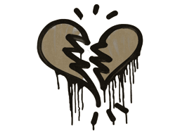 Sealed Graffiti | Broken Heart (Dust Brown)