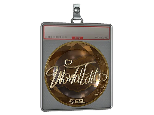 Placa de Adesivo | WorldEdit (Dourado) | Katowice 2019
