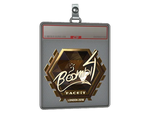 Placa de Adesivo | Boombl4 (Dourado) | Londres 2018