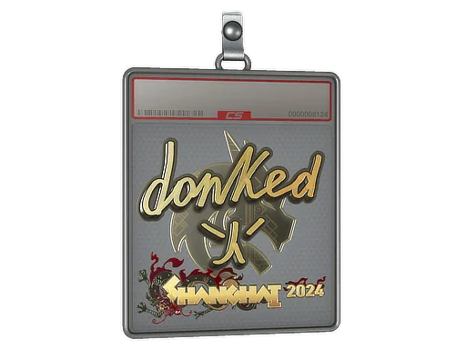 Placa de Adesivo | donk (Dourado) | Xangai 2024