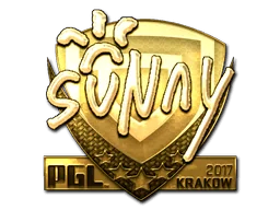 Naklejka | suNny (złota) | Kraków 2017