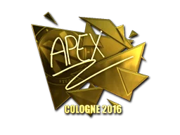 Klistermärke | apEX (Guld) | Cologne 2016