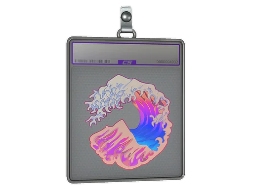Klistermärkesfodral | Great Wave (holo)