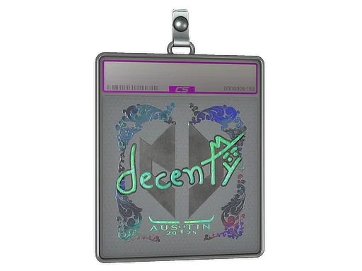 Klistermärkesfodral | decenty (holo) | Austin 2025