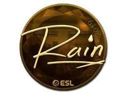 Aufkleber | rain (Gold) | Kattowitz 2019