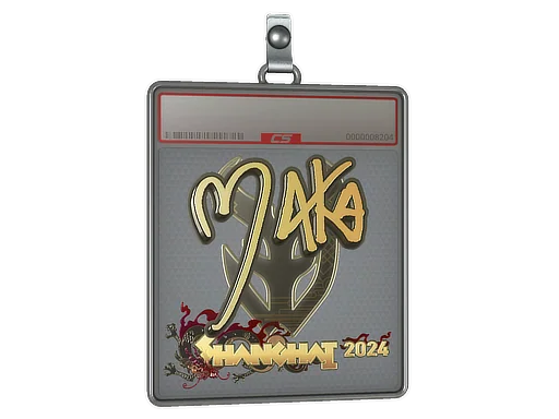 Klistermärkesfodral | Maka (guld) | Shanghai 2024