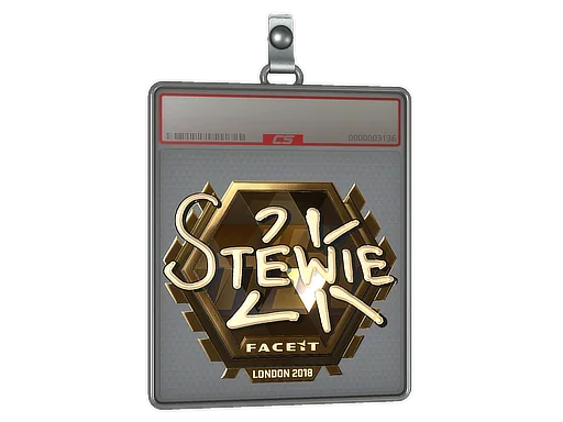 Pokrowiec na naklejkę | Stewie2K (złota) | Londyn 2018