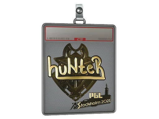 Placa de Adesivo | huNter- (Dourado) | Estocolmo 2021