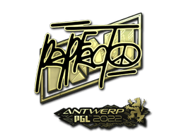 Klistermärke | Perfecto (guld) | Antwerp 2022