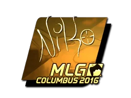 Aufkleber | NiKo (Gold) | MLG Columbus 2016