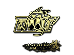 Klistermärke | WOOD7 (Guld) | Antwerp 2022