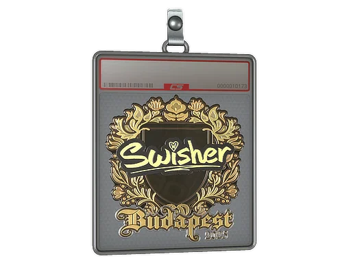 Placa de Adesivo | Swisher (Dourado) | Budapeste 2025