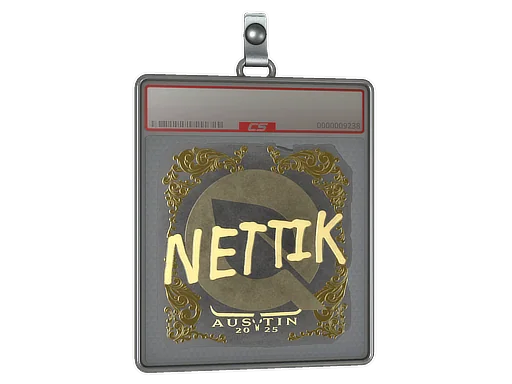 Placa de pegatinas | nettik (dorada) | Austin 2025