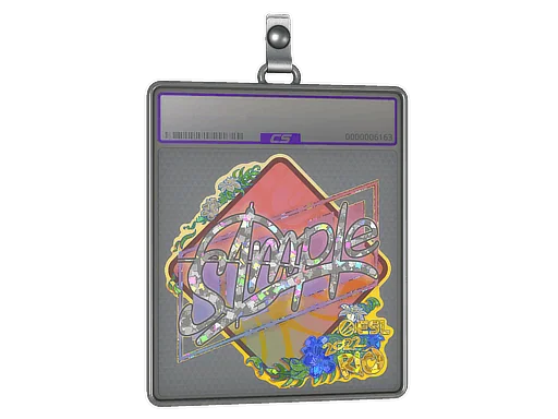 Klistermärkesfodral | s1mple (glitter) | Rio 2022