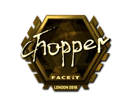 Klistermärke | chopper (Guld) | London 2018