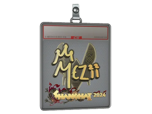 Placa de Adesivo | mezii (Dourado) | Xangai 2024
