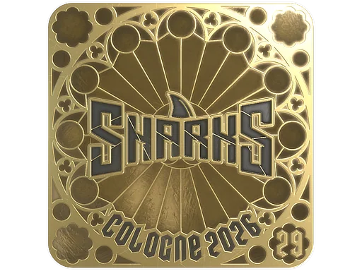 Pegatina | Sharks Esports (dorada, con clasificación) | Colonia 2026