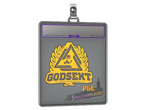 Placa de Adesivo | GODSENT (Holográfico) | Estocolmo 2021