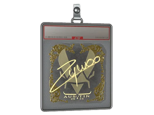 Placa de Adesivo | ZywOo (Dourado) | Austin 2025