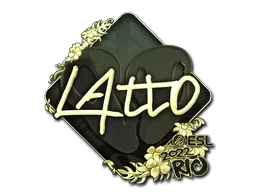 Klistermärke | latto (guld) | Rio 2022